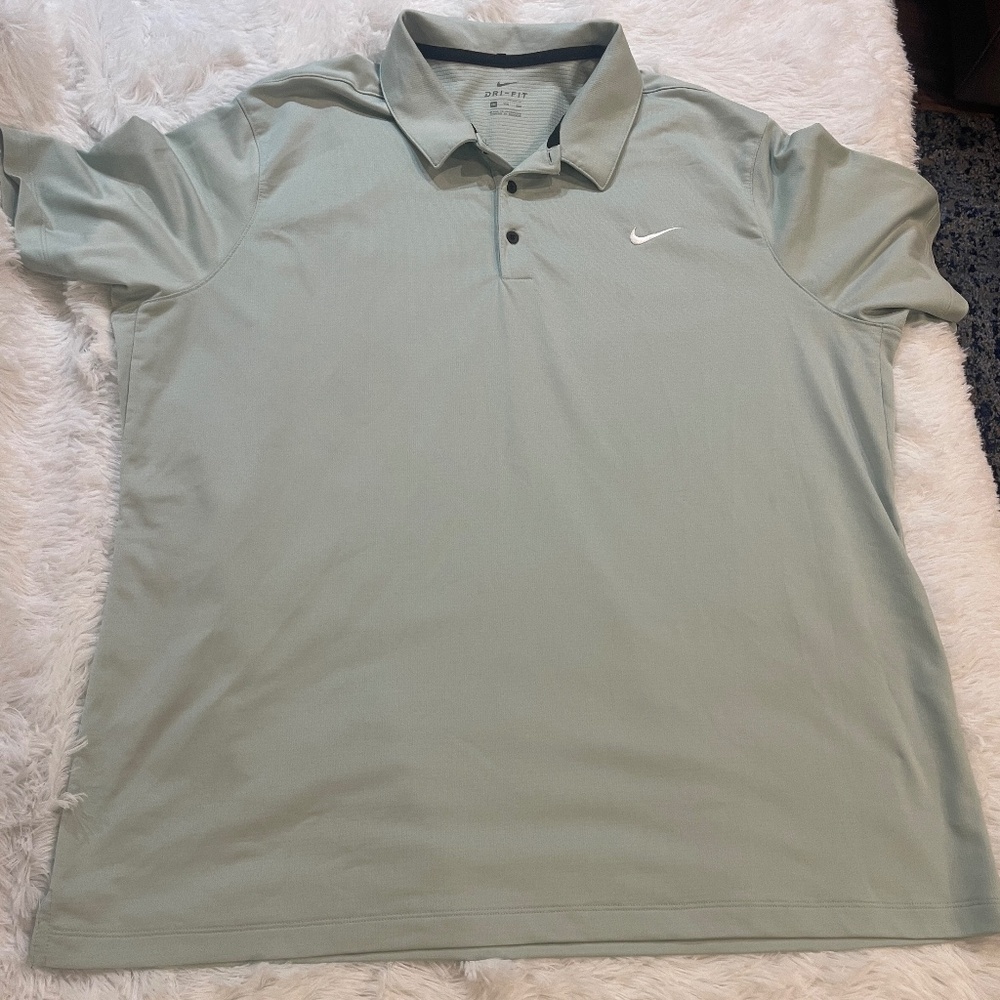 Mens‎ Nike Dri-Fit Polo light smoke grey/jade horizon color XXL
